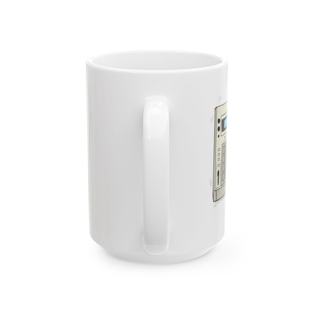 Vintage Drum Machine Coffee Mug – Retro Sampler & Beatmaker Gift for Music Producers