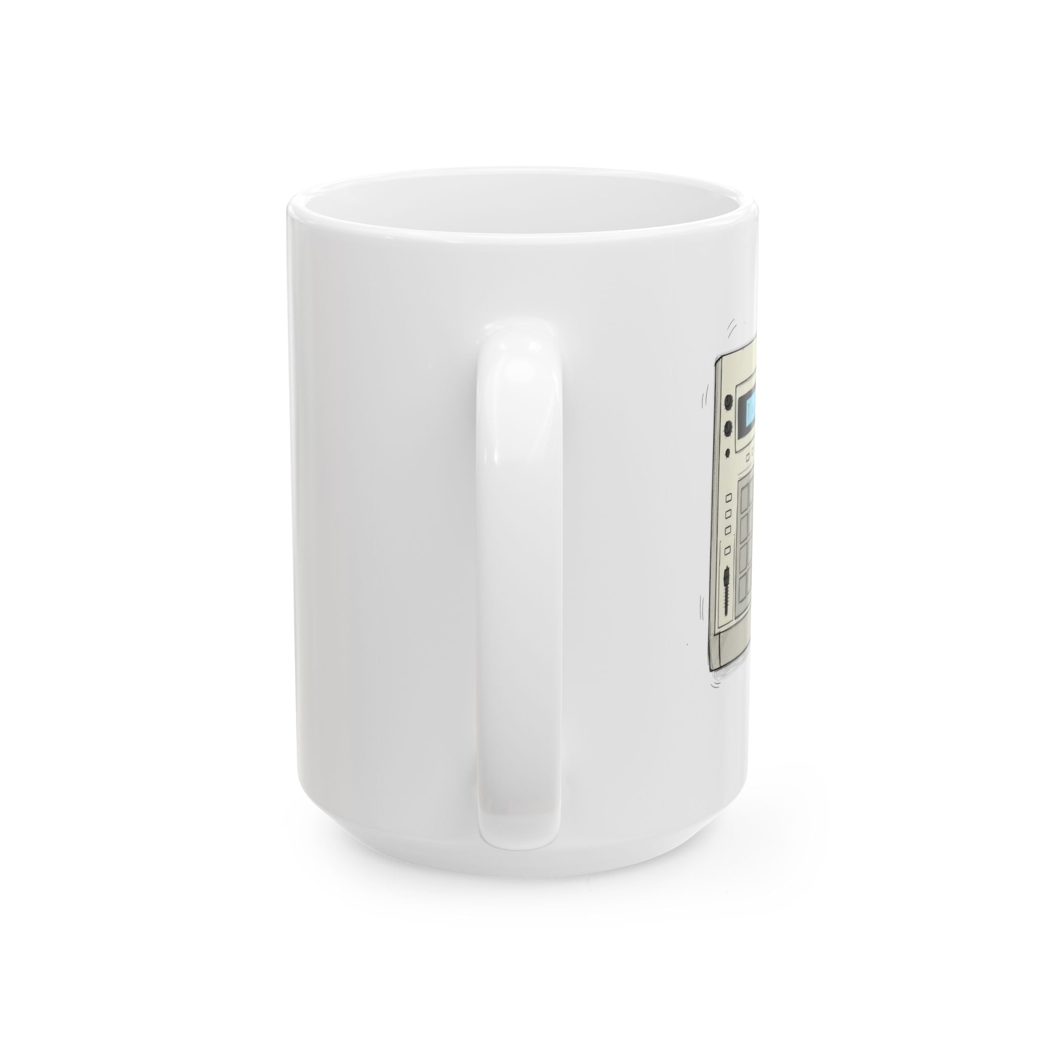 Vintage Drum Machine Coffee Mug – Retro Sampler & Beatmaker Gift for Music Producers