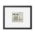 Vintage Drum Machine Framed Art Print – Retro Sampler & Beatmaker Wall Art for Music Producers