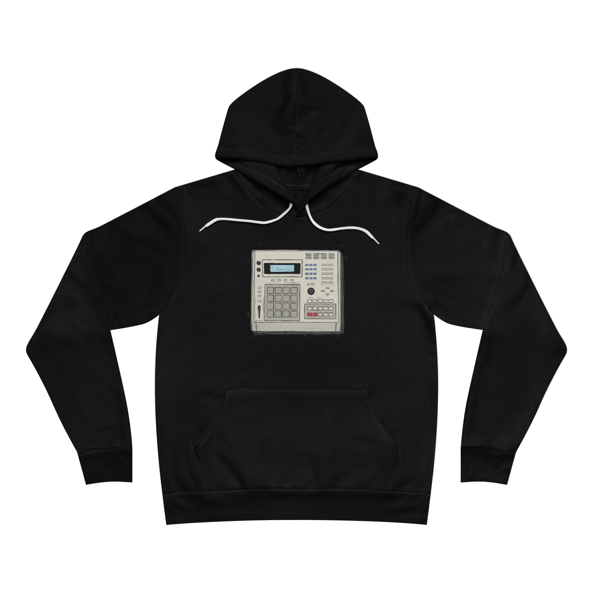Vintage Drum Machine — Black Hoodie